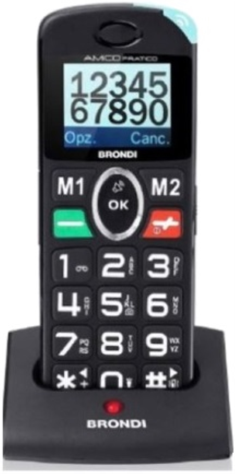 BROTHER Cellulare Brondi Amico Pratico tasti grandi Dual SIM nero